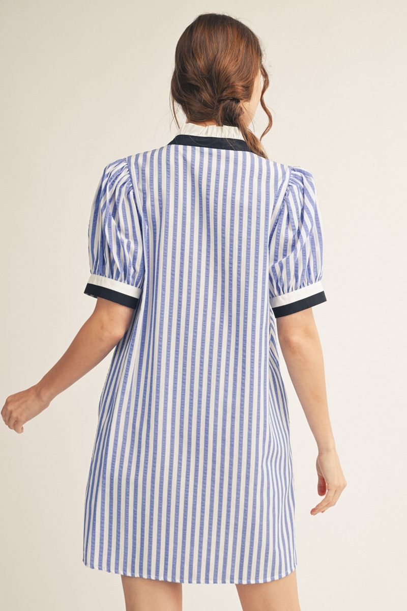 STRIPE SHIFT BLUE DRESS – Stockman's Mercantile