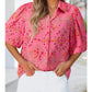 PINK FLORAL SS TOP