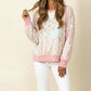 BLUSH FLORAL CREW NECK TOP