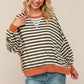 FALL STRIPED OLIVE/RUST LONGSLEEVE