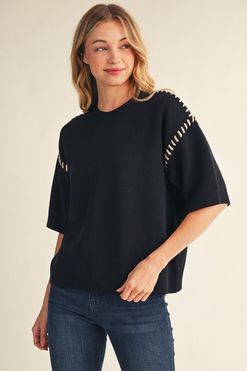 STITCH SEAM BLACK TOP