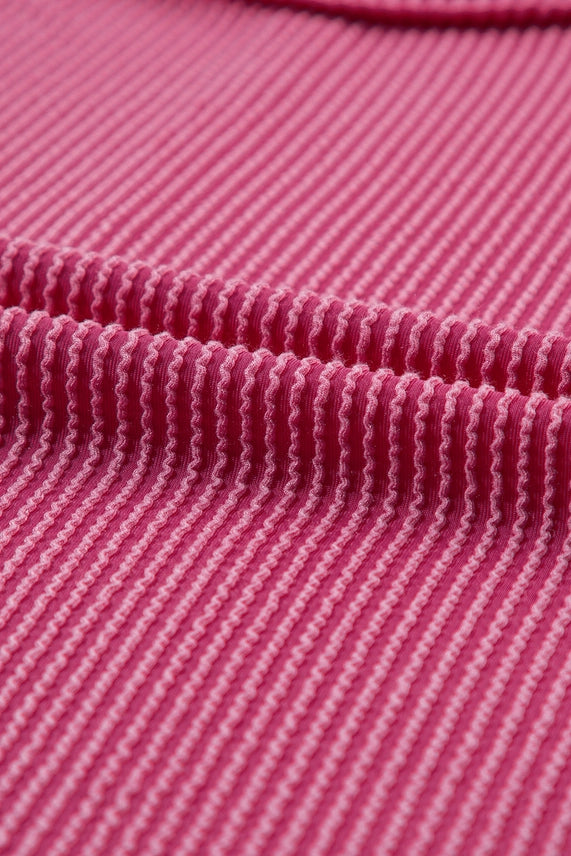 PINK TEXTURED SS TOP