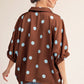 COLLAR POLKA BRN TOP