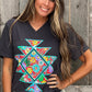 Barb’s Red Floral Aztec Tee