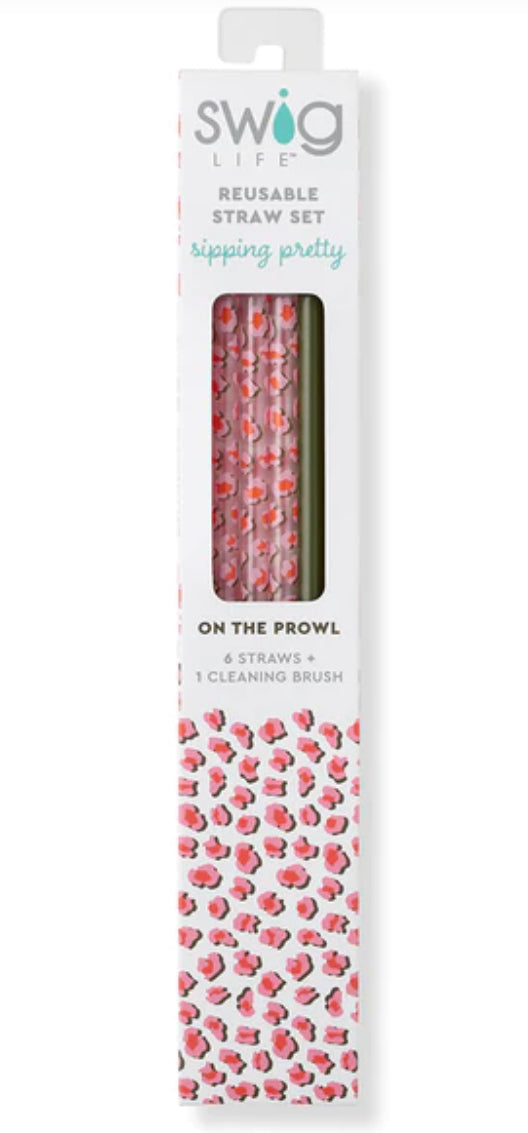 On The Prowl Reusable Straw Set