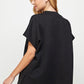 Textured Lounge Drop Black SS