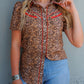 LEOPARD ARROW RED TOP