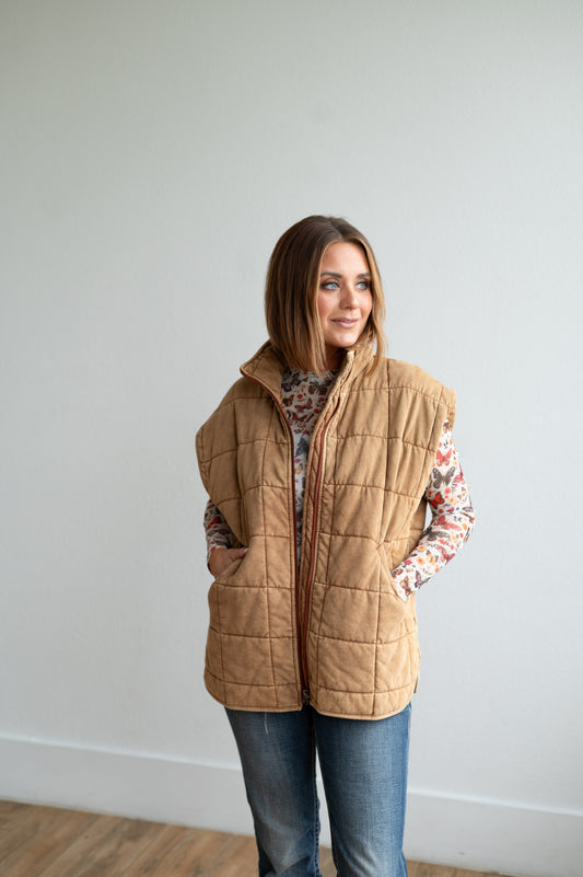 SIMPLE BROWN VEST