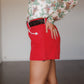 HOWDY DENIM RED SHORTS