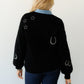 BLACK/SILVER CACTUS SWEATER