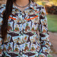 COWBOY STAMP SNAP LONG SLEEVE BUTTON UP