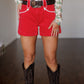 HOWDY DENIM RED SHORTS