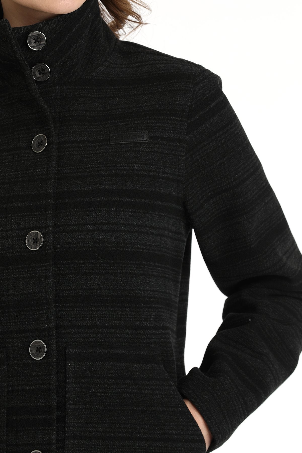 CINCH WM WOOLY BLK COAT