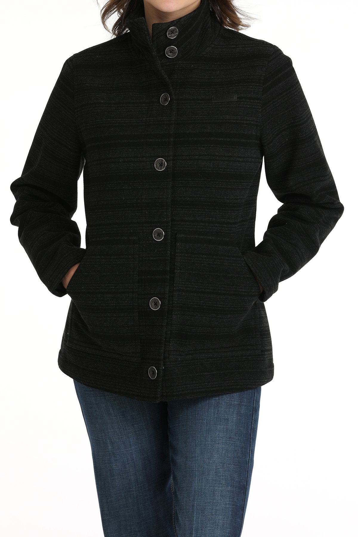 CINCH WM WOOLY BLK COAT