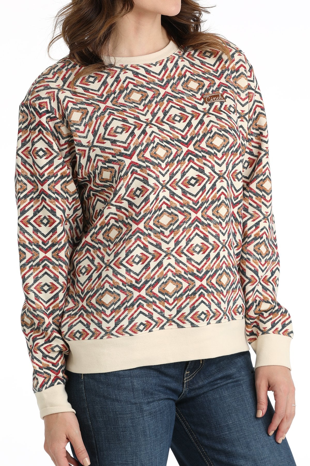 CINCH WM AZTEC PRINT SWEATER