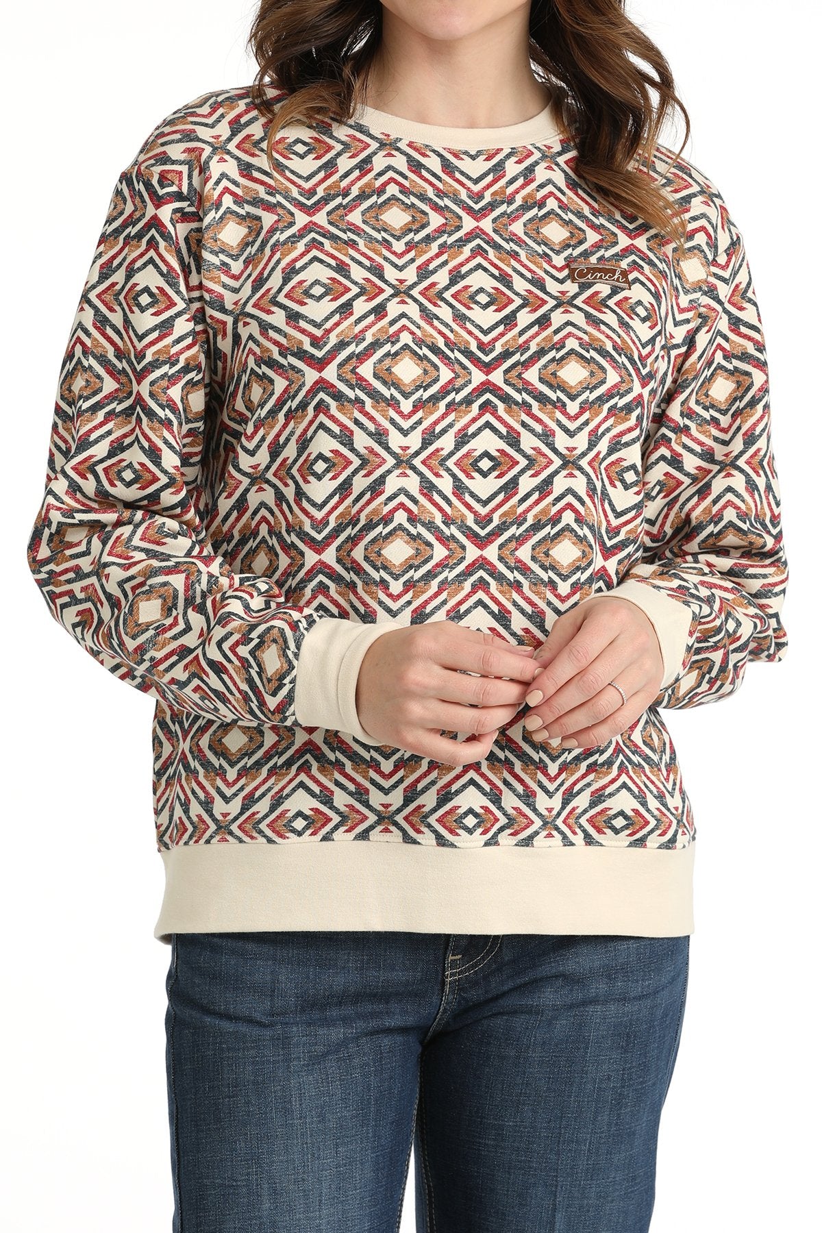 CINCH WM AZTEC PRINT SWEATER