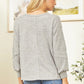 HACCI HEATHER GREY LS TOP