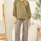 HACCI HUNTER GREEN LS TOPS