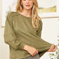 HACCI HUNTER GREEN LS TOPS
