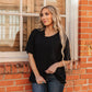 ROUND NECK BASIC BLACK TEE