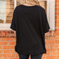 ROUND NECK BASIC BLACK TEE