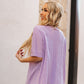 ROUND NECK BASIC LILAC TEE