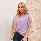 ROUND NECK BASIC LILAC TEE