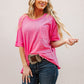 ROUND NECK BASIC PINK TEE