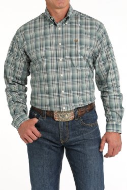 CINCH MN PASTEL PLAID LS