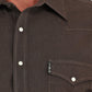 CINCH MNS MODERN FIT BROWN SNAP LS