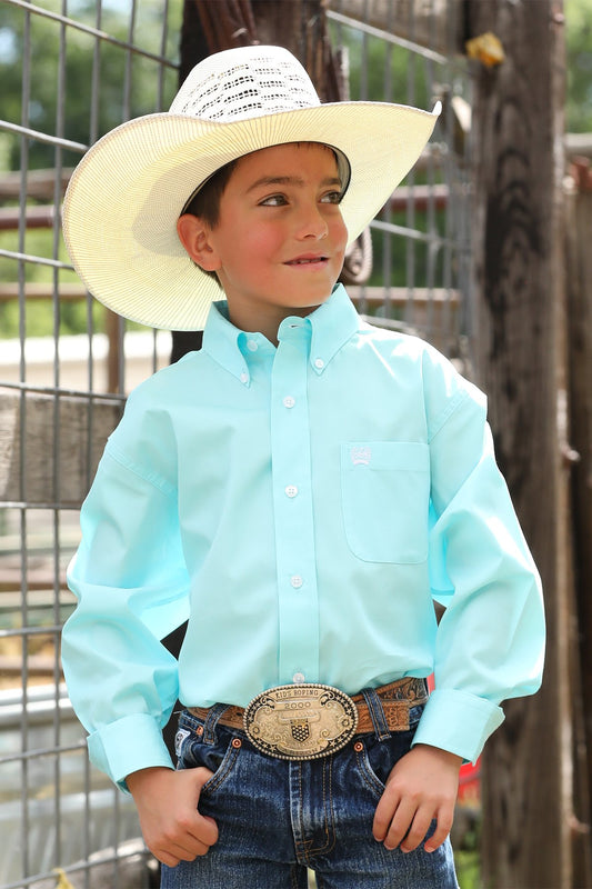 CINCH BOYS TURQ SOLID LS