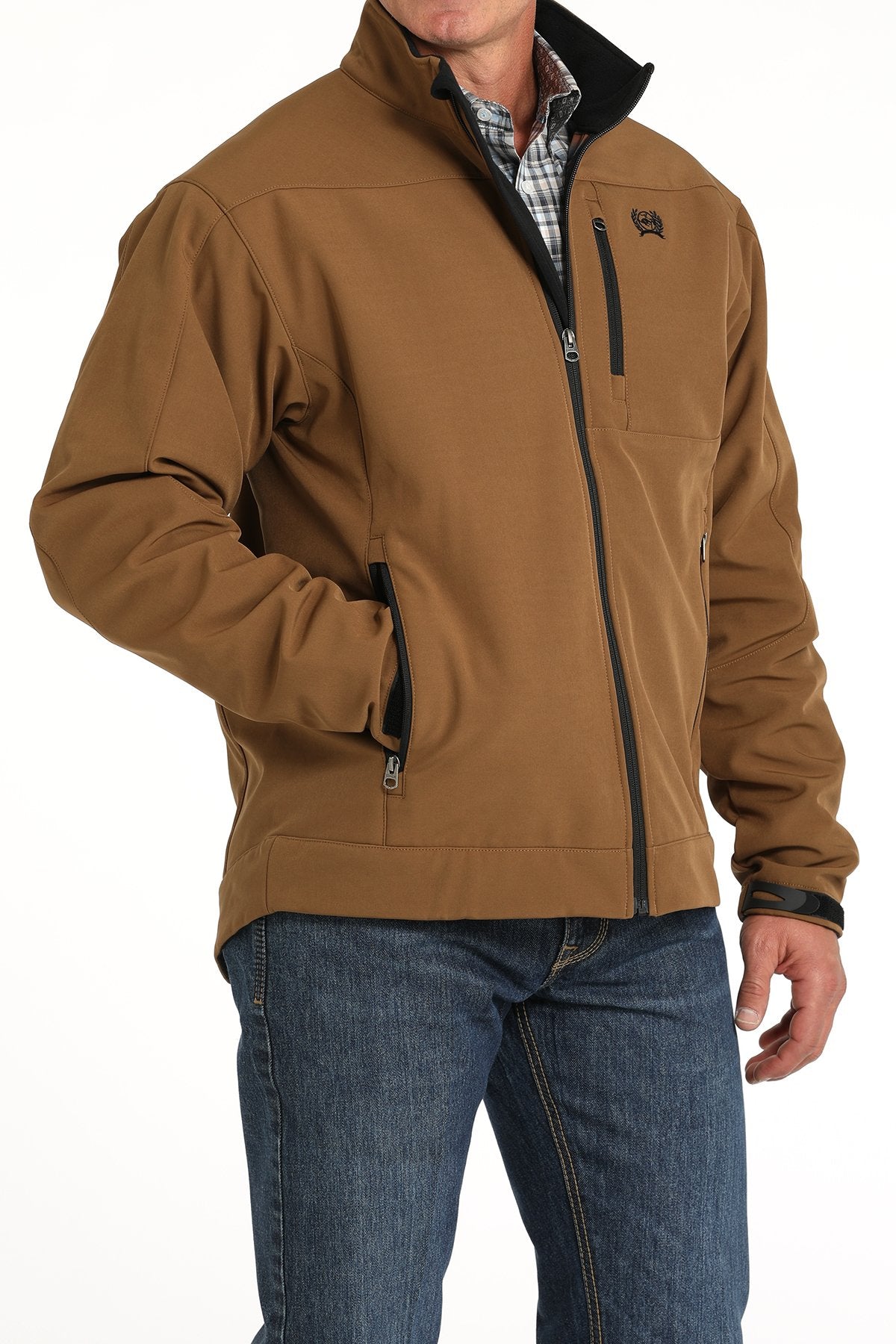 CINCH MNS BROWN BONDED JACKET