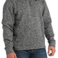 CINCH MN GREY 1/4 ZIP SWEATER