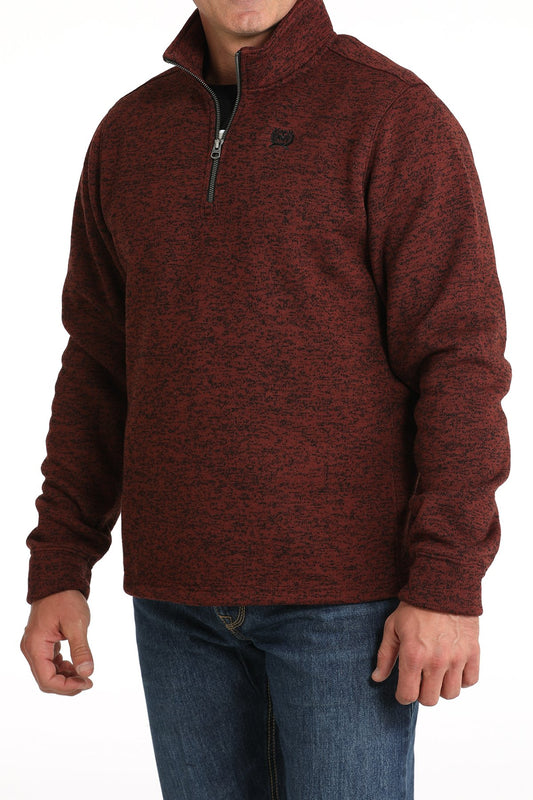 CINCH MN BURG 1/4 ZIP SWEATER