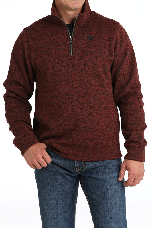 CINCH MN BURG 1/4 ZIP SWEATER