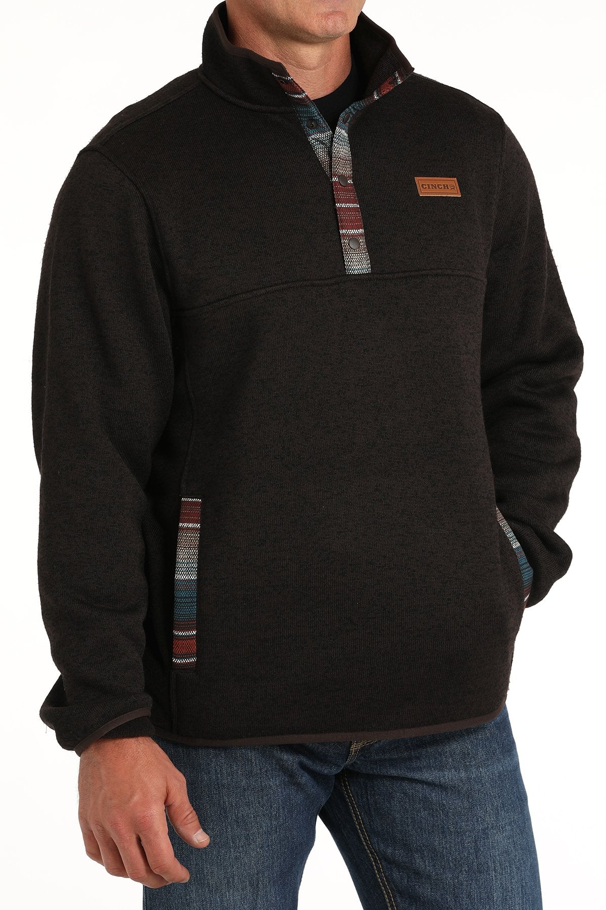 CINCH MN SOLID BROWN SWEATER