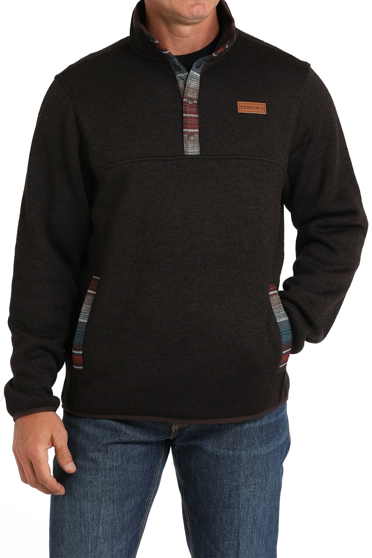 CINCH MN SOLID BROWN SWEATER