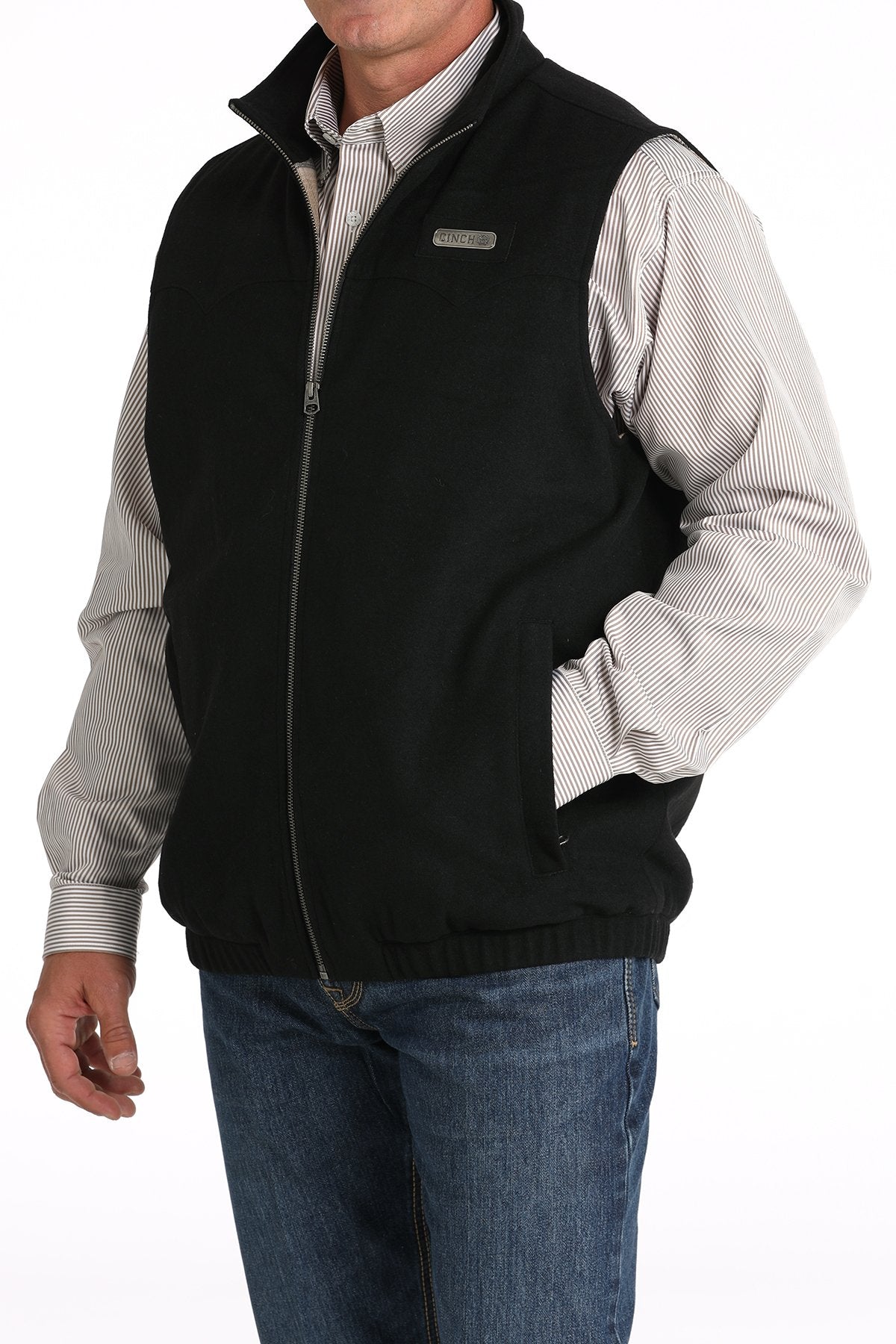 CINCH MN CC WOOLY BLK VEST