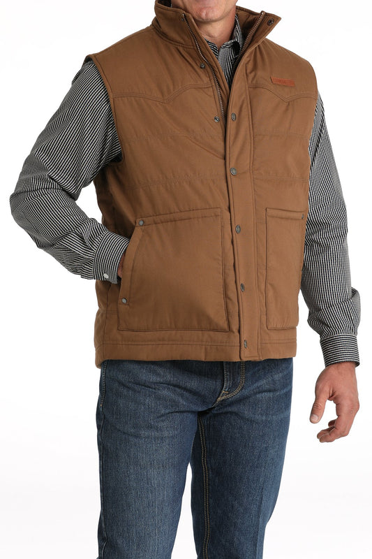 CINCH MN QULTED BROWN VEST