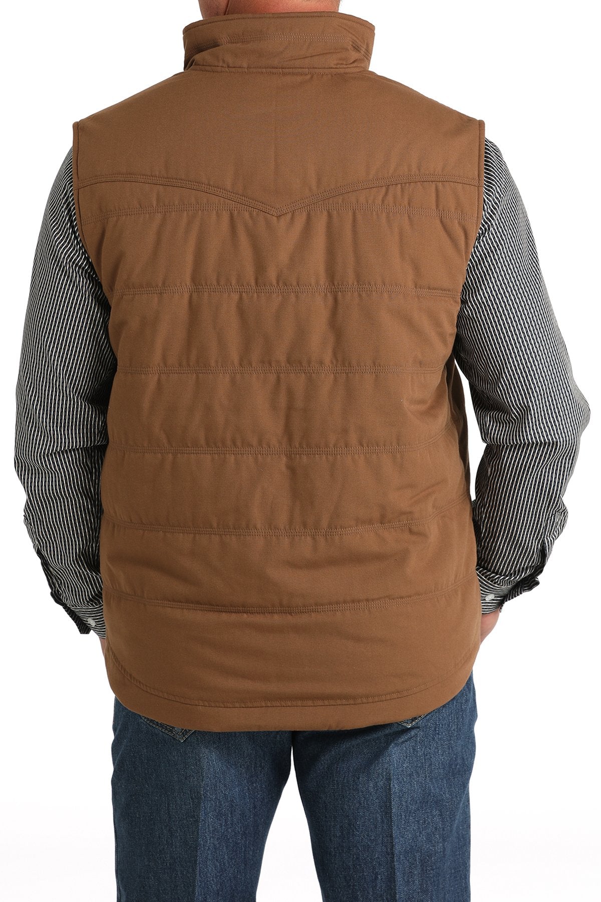 CINCH MN QULTED BROWN VEST