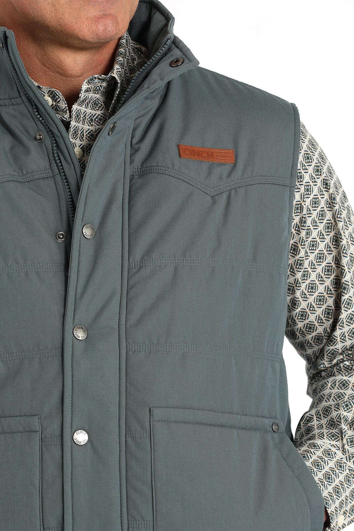 CINCH MN QULTED BLUE VEST