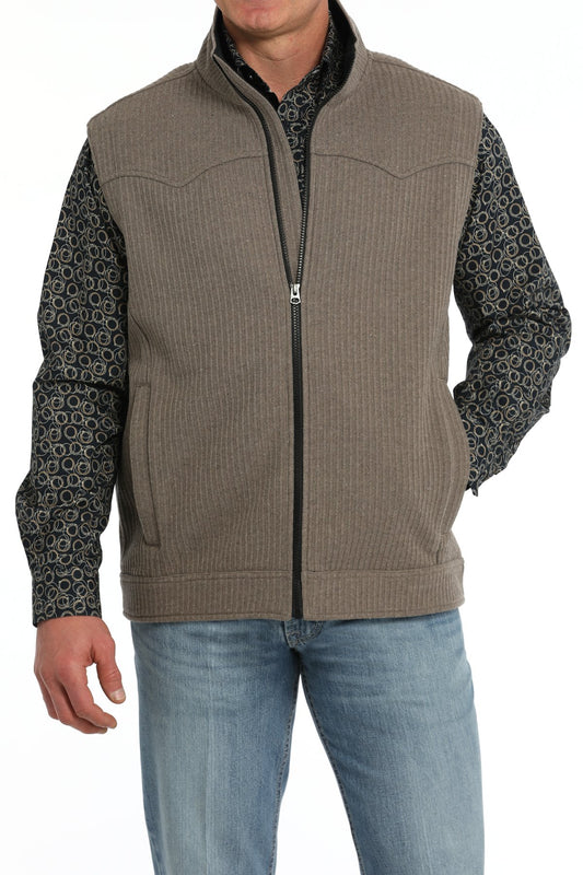 CINCH MN WOOL KHAKI YOKE VEST