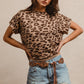 LEOPARD KNIT BASIC TOP