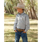 BOYS TENCEL LIGHT BLUE LS BUTTON DOWN