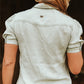 MINT DENIM BUTTON-DOWN TOP