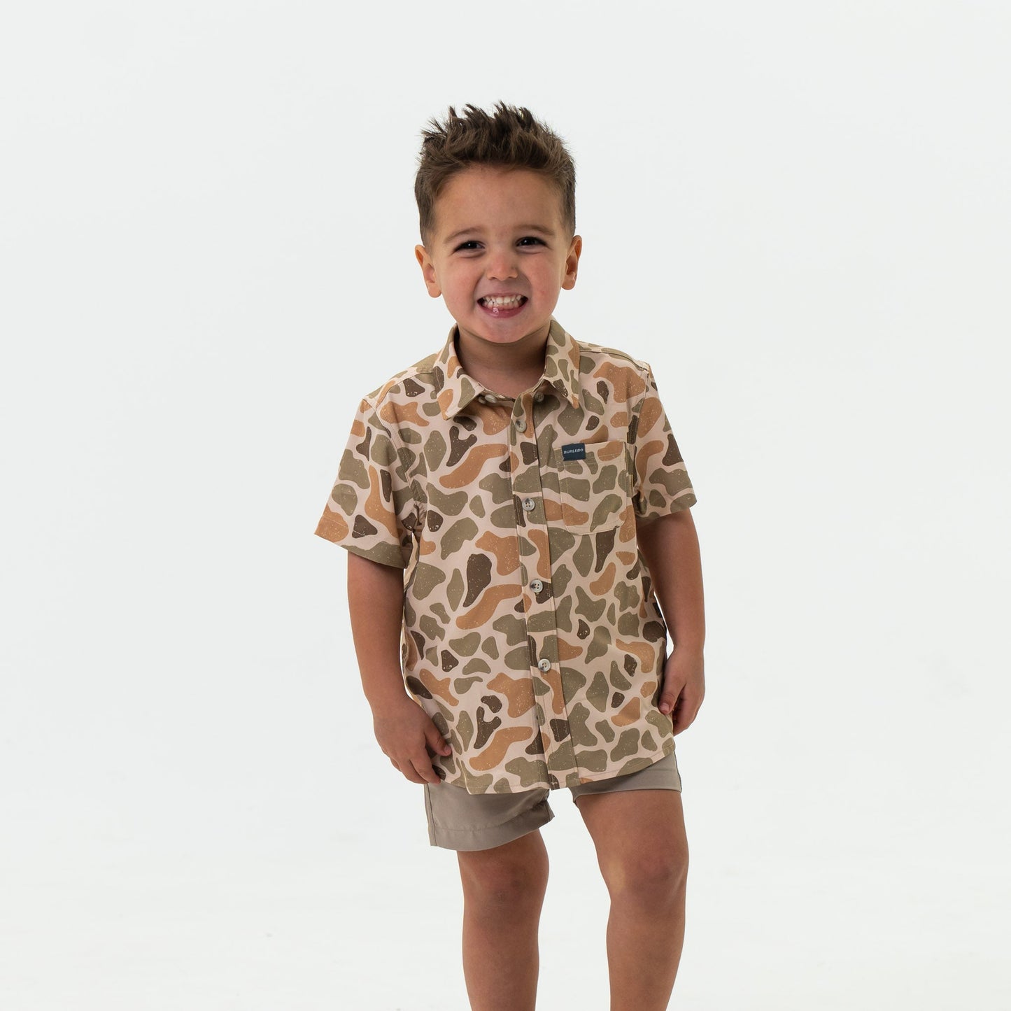 YOUTH PERFORMANCE VENADO CAMO BUTTON UP