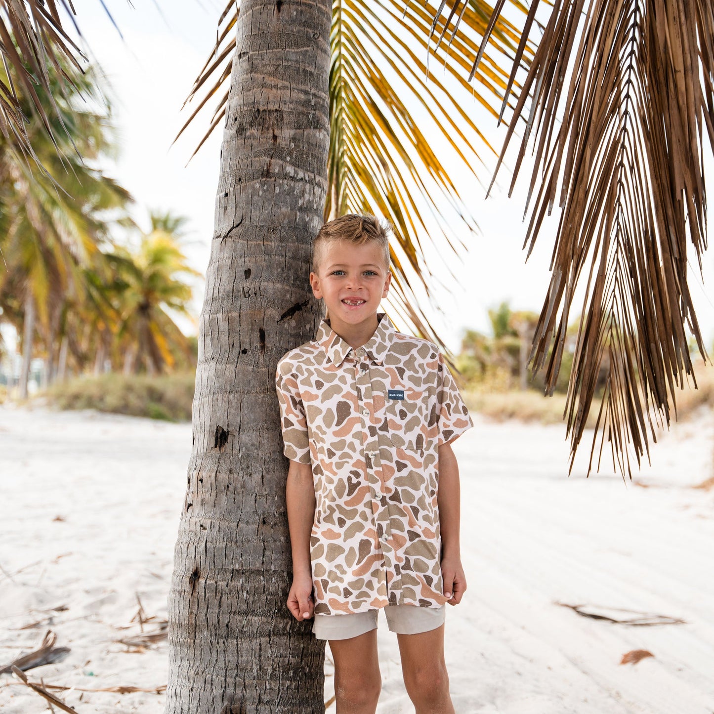 YOUTH PERFORMANCE VENADO CAMO BUTTON UP
