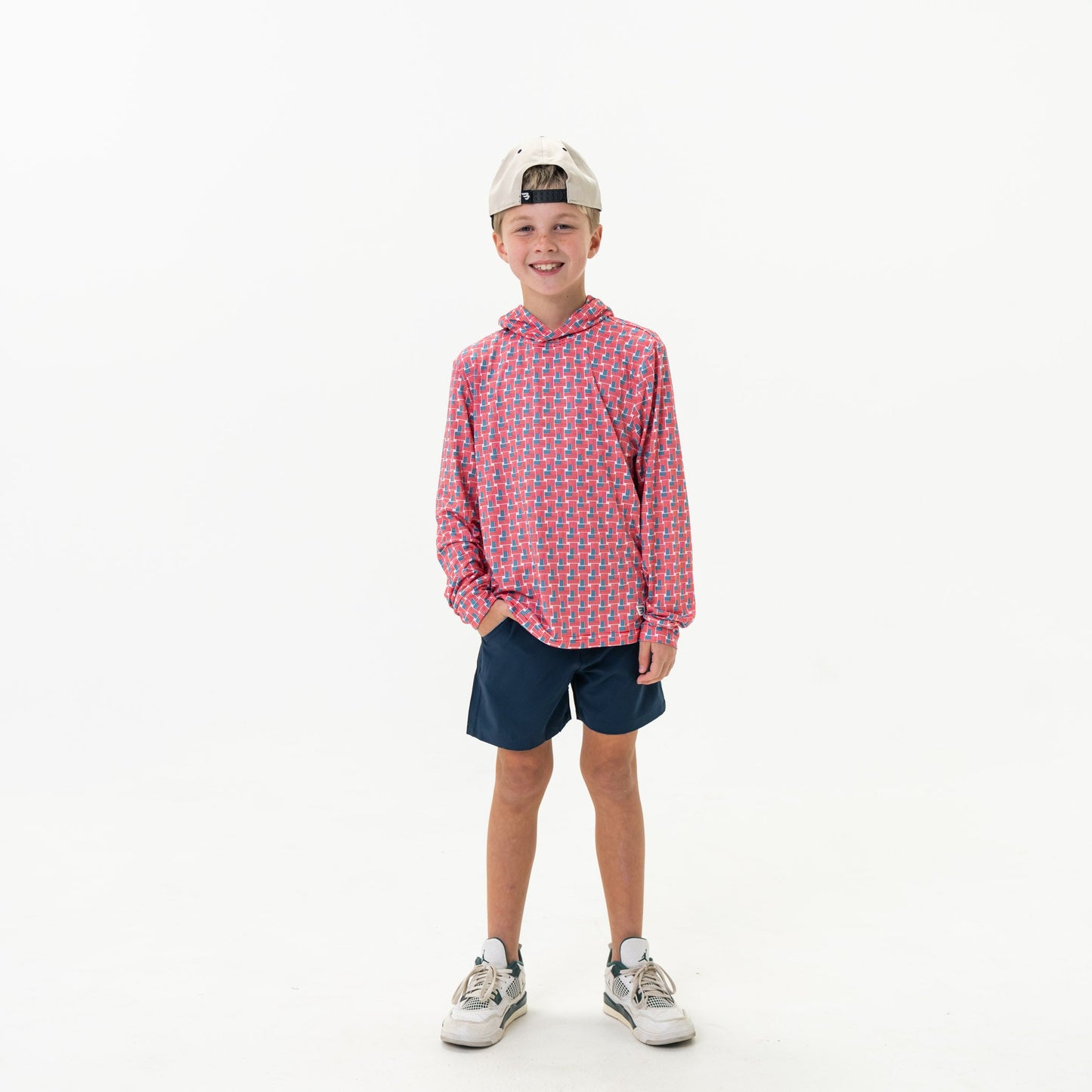 YOUTH PERFORMANCE AMERICAN FLAG HOODIE