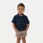 YOUTH POLO STARS AND STRIPES-NAVY