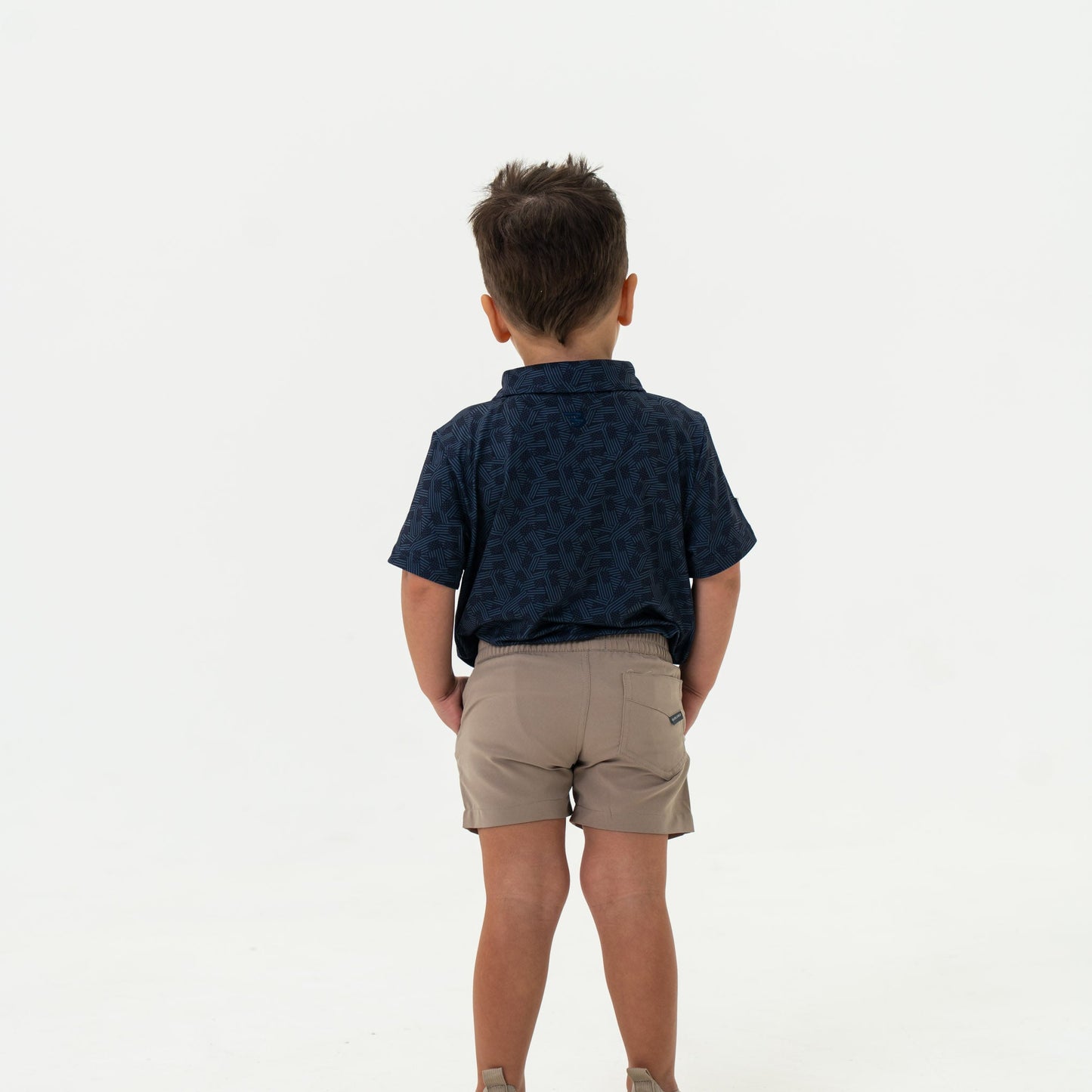 YOUTH POLO STARS AND STRIPES-NAVY